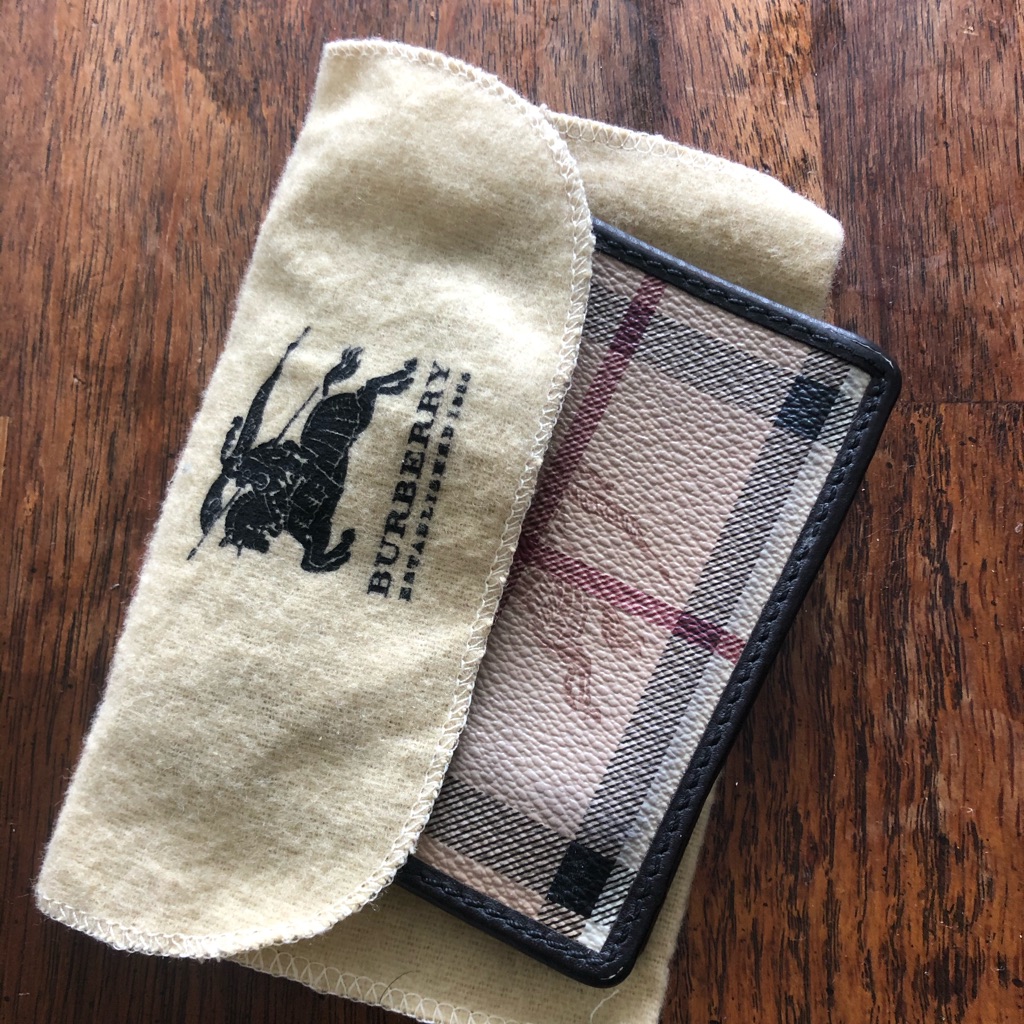 Vintage Authentic Burberry  Mens Bifold Wallet